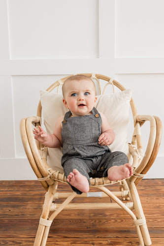 Black Chambray Boys Infant Overall