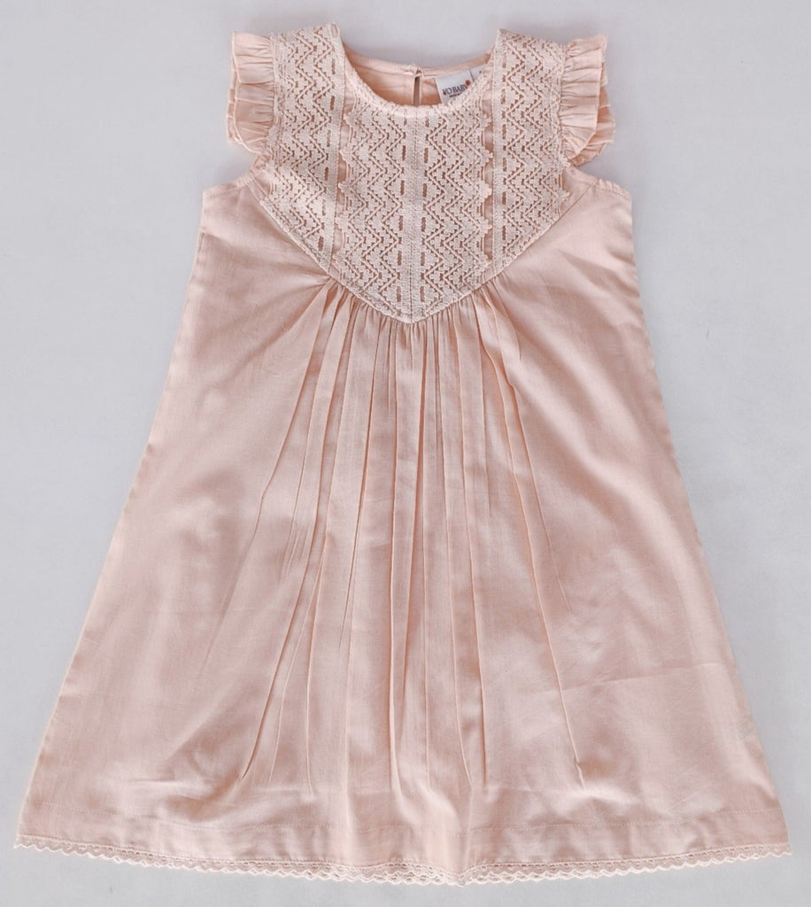 Blush Flutter Sleeves Dress Yo Baby Wholesale