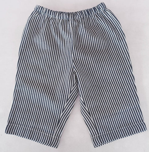 Unisex Navy Stripes Print Pant
