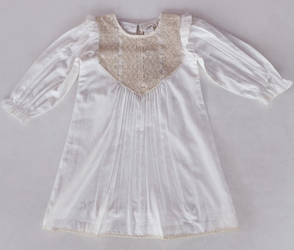 Ecru Long Sleeves Dress Yo Baby Wholesale