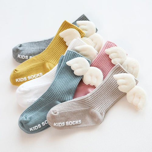 Knitted Angel-Wing Socks - Girls