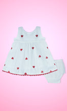 Heart-Embroidered Cotton Dress