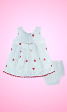 Heart-Embroidered Cotton Dress