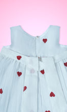 Heart-Embroidered Cotton Dress