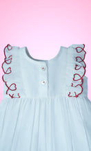 Heart Emroidered Gathered Dress