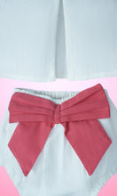 White Ruffled-Neck Top & Bow Diaper Cover