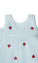 Heart-Embroidered Cotton Dress