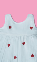 Heart-Embroidered Cotton Dress