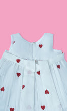 Heart-Embroidered Cotton Dress