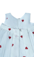 Heart-Embroidered Cotton Dress