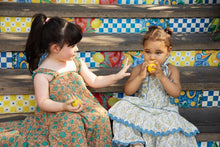 Genelia Layered Dress : WHITE WITH BLUE FLORAL PRINT: : Infant : Toddler : Tween : Women