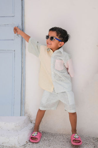Henry Shirt and Shorts Set : SOFT PASTELS : Gender Neutral : Infant : Toddler : Tween