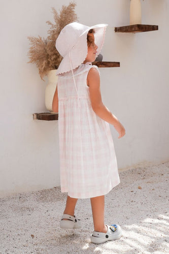 Collars Check Dress : SOFT PINK : Infant : Toddler : Tween