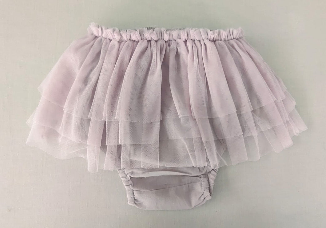 Elegant Lavender Cotton and Nylon Ruffled Diaper Cover Bloomer