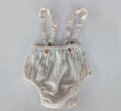 Natural Color Suspender Shorts-Style Diaper Cover