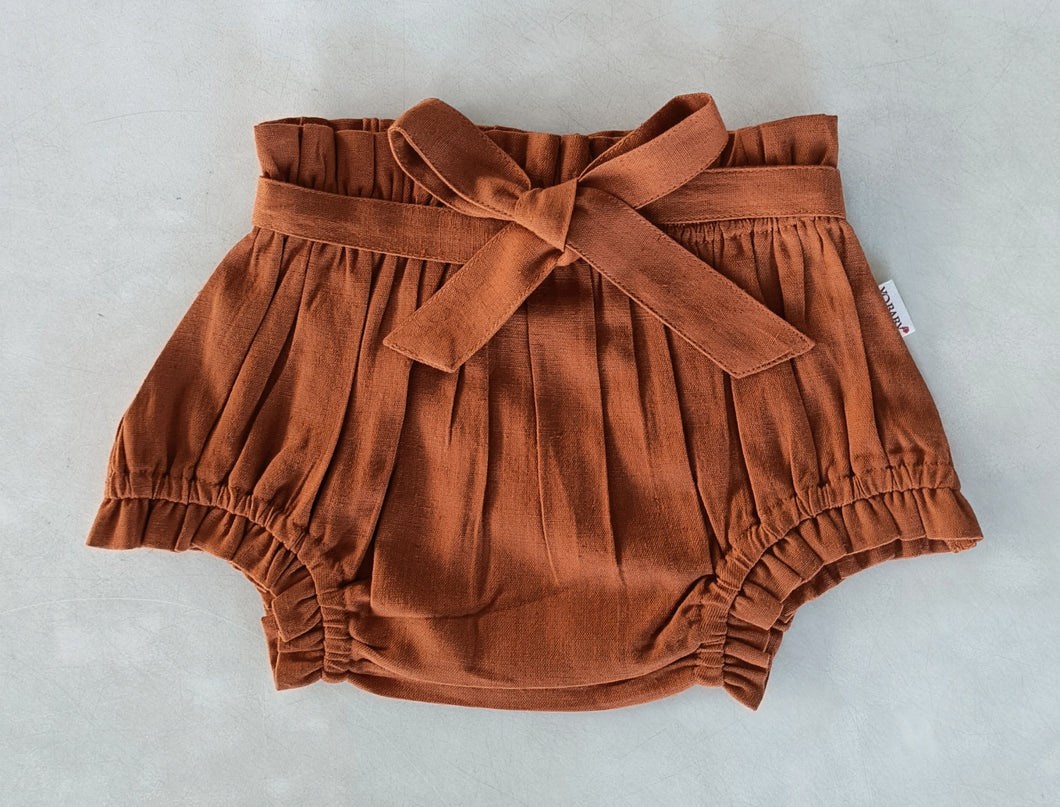 Rust Color Shorts-Style Diaper Cover