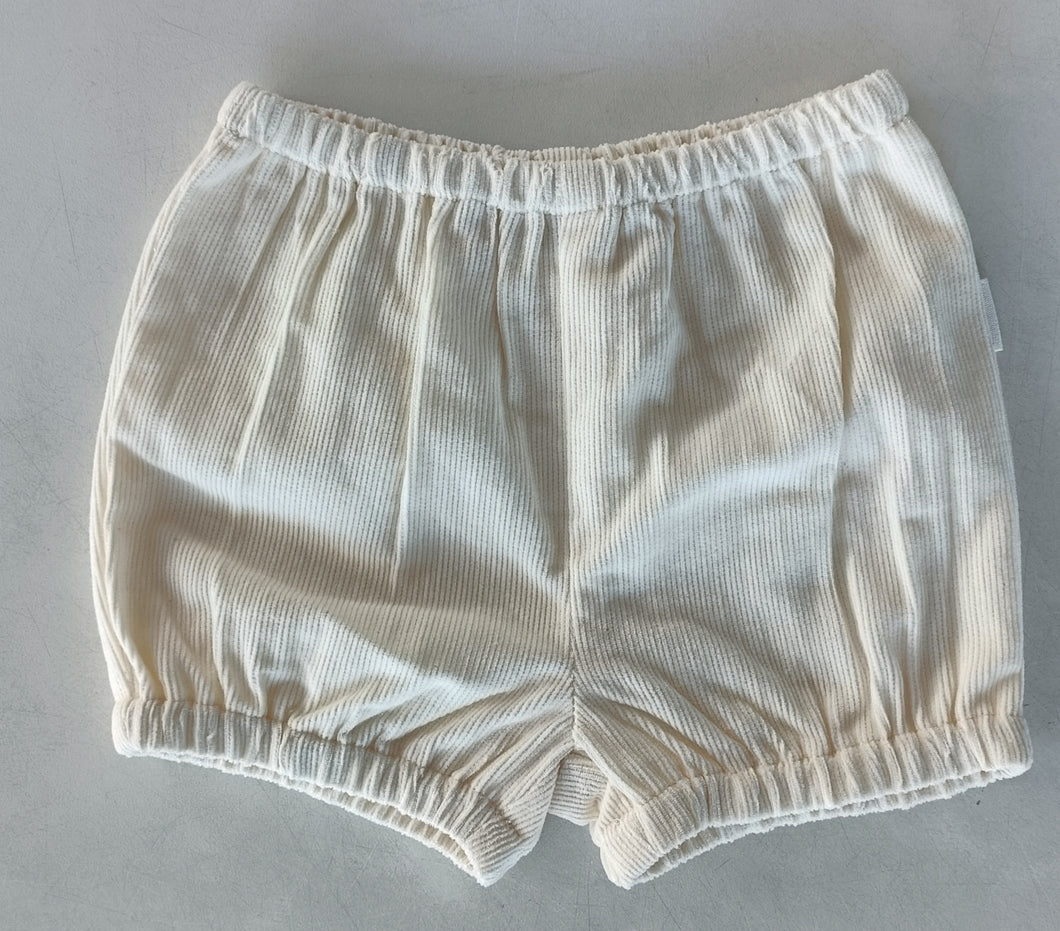 Off-White Corduroy Solid Color Boys Diaper Cover