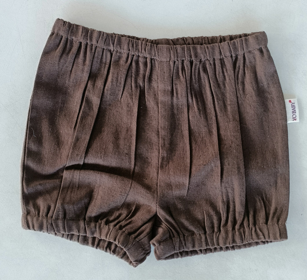 Brown Solid Color Boys Diaper Cover