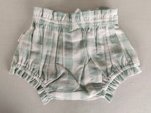 Stylish Sage Checkered Cotton Bloomer with Belt