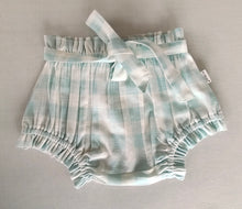 Stylish Blue Checkered Cotton Bloomer with Belt