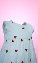 Heart-Embroidered Cotton Dress