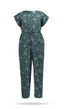 Top floreale marrone per bambini e pantaloni a righe con volant stampato