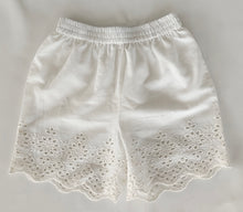 Kids Sleeveless White Schiffli Top & Schiffli Border Shorts