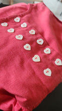 Coral Heart Gathered Dress