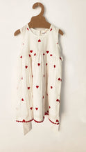 Heart-Embroidered Cotton Dress