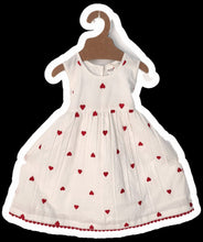 Heart-Embroidered Cotton Dress