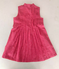 Robe Dobby cœur rose avec plis pour enfants et nourrissons