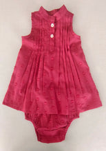 Kids & Infant Pink Heart Dobby Dress with Pleats