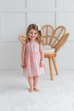 Baby Pink Solid Color Lurex Frill Dress and Bloomers