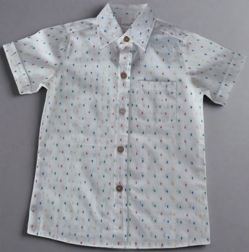 Multi Color Cotton Dobby Boys Shirt