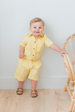 Light-Yellow Chambray Boys Shirt & Shorts set