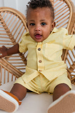 Light-Yellow Chambray Boys Shirt & Shorts set