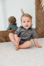 Ensemble chemise et short en chambray noir pour garçon