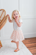 Orange Polka Dot Print Skort