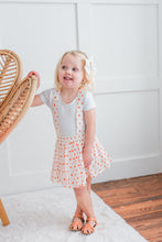 Orange Polka Dot Print Skort