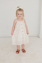 Brown Polka Dot Print Tiered Dress