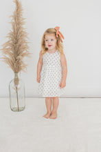 Blue Polka Dot Print Gathered Dress