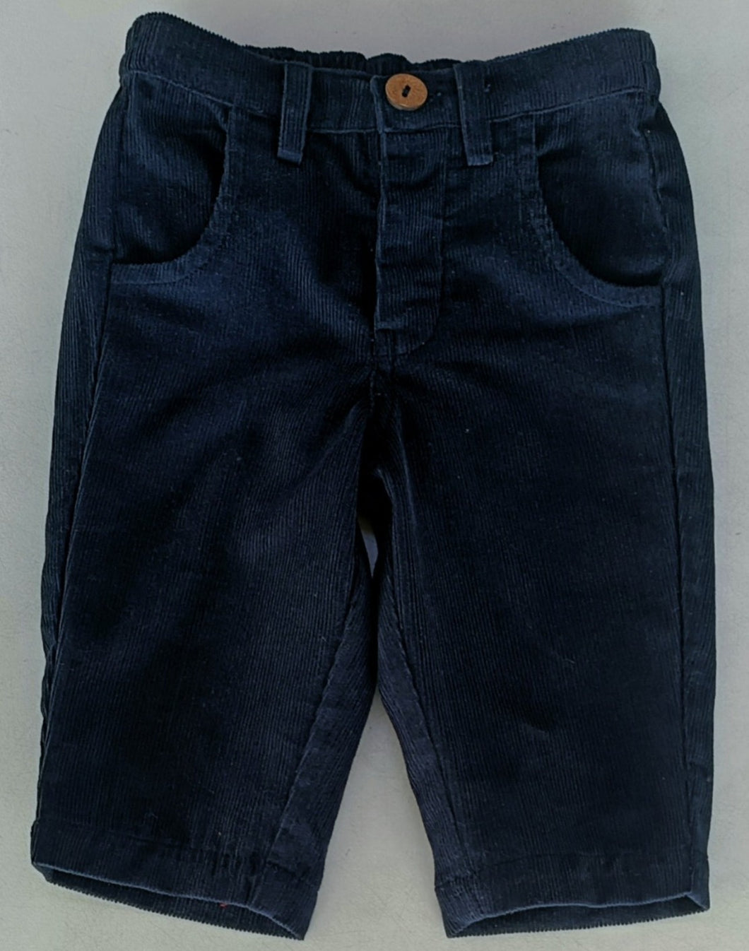 Navy Corduroy Solid Color Boys Pants