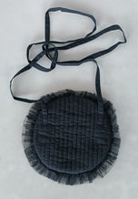 Black Tulle Solid Color Quilted Ruffle Baby Purse