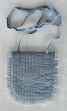 Grey Tulle Solid Color Quilted Ruffle Baby Purse