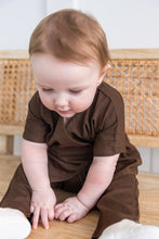 Brown Solid Color Top & Pant Set