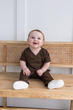 Brown Solid Color Top & Pant Set