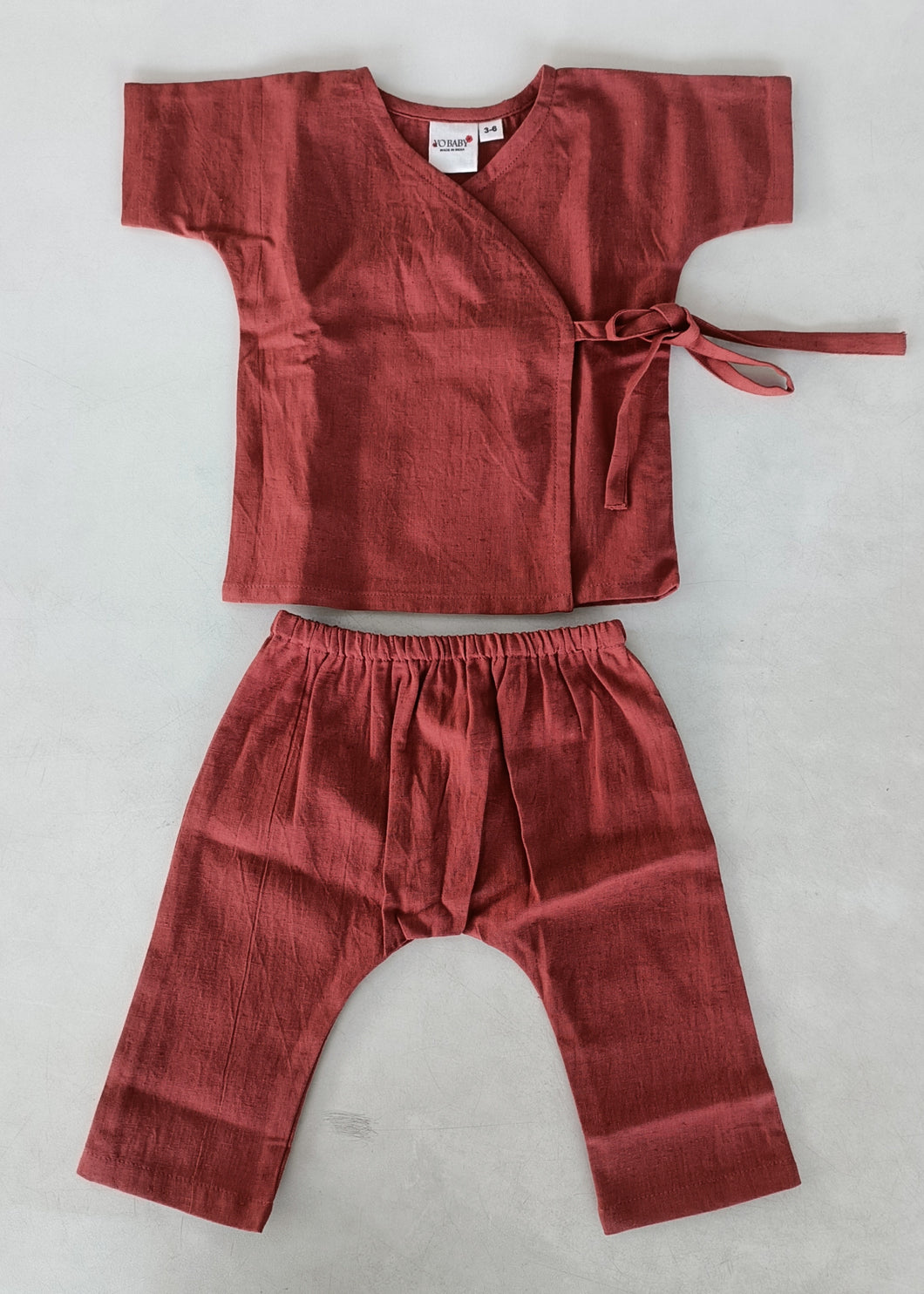 Wine Solid Color Top & Pant Set