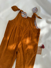 Reversible Solid Rust Corduroy & Rust Floral Printed Jumpsuit