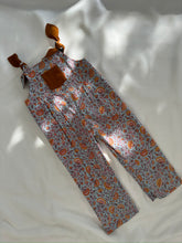 Reversible Solid Rust Corduroy & Rust Floral Printed Jumpsuit