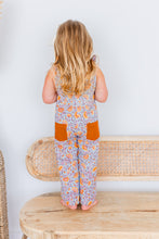 Reversible Solid Rust Corduroy & Rust Floral Printed Jumpsuit